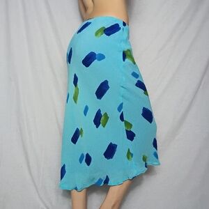 Blue and Green Patterned Skirt